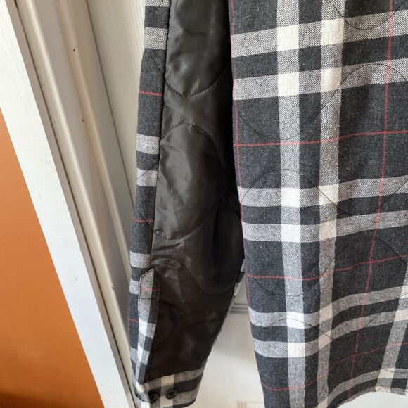 Boohoo Man Work Jacket Men’s Size Medium Plaid Button Up Outdoor - Picture 8 of 12